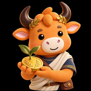 Hercule, la mascotte Krezus, tient une pièce d’or d’où pousse une jeune pousse